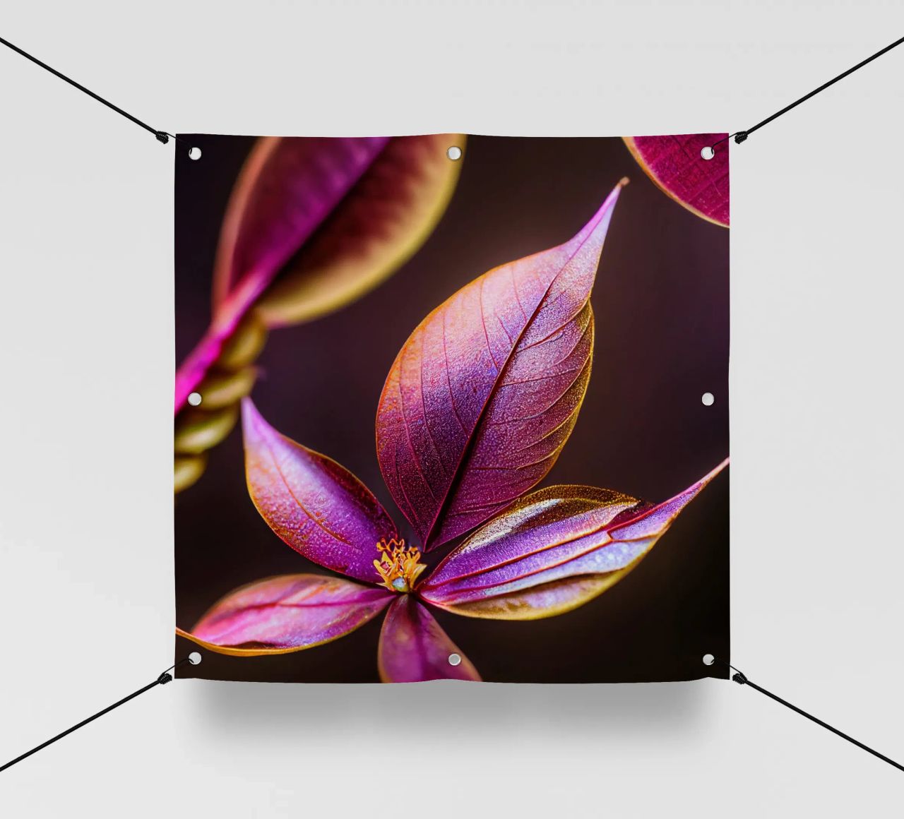 Macro Fiore di mirto comune telo in pvc da Bold Blooms