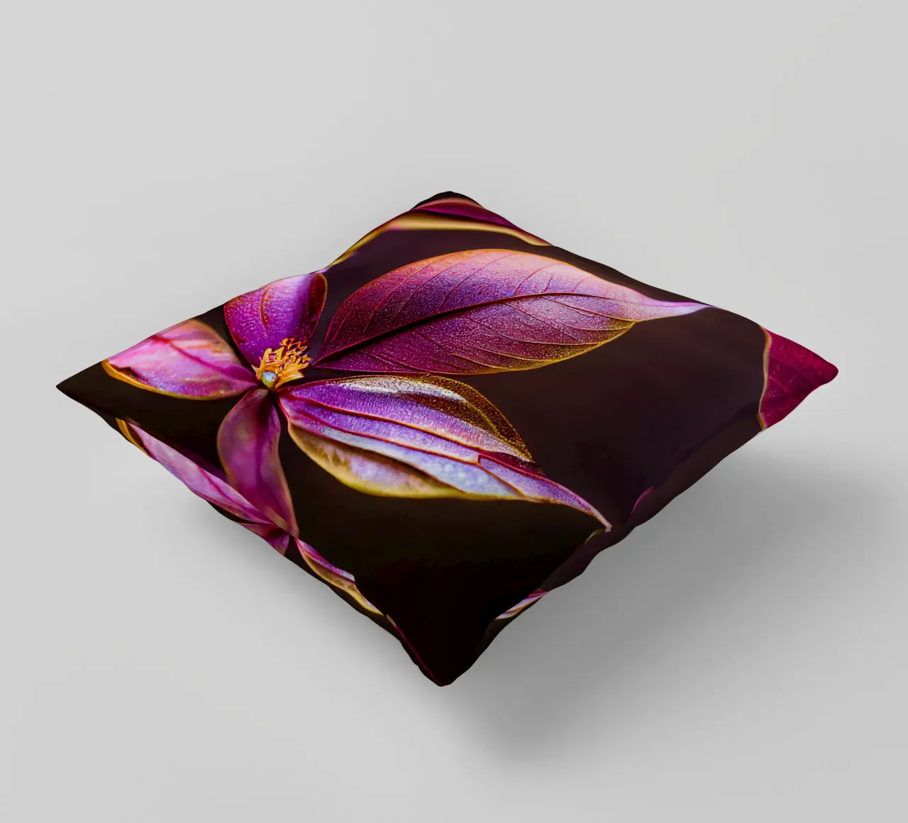 Macro Fiore di mirto comune cuscino da Bold Blooms