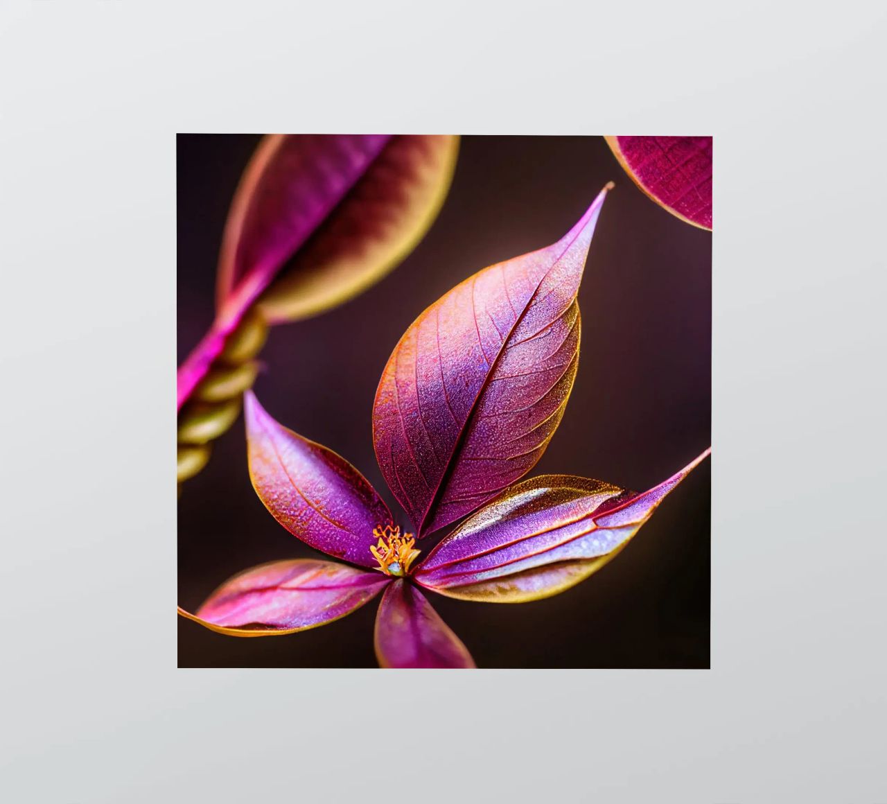 Macro Fiore di mirto comune adesivo da Bold Blooms