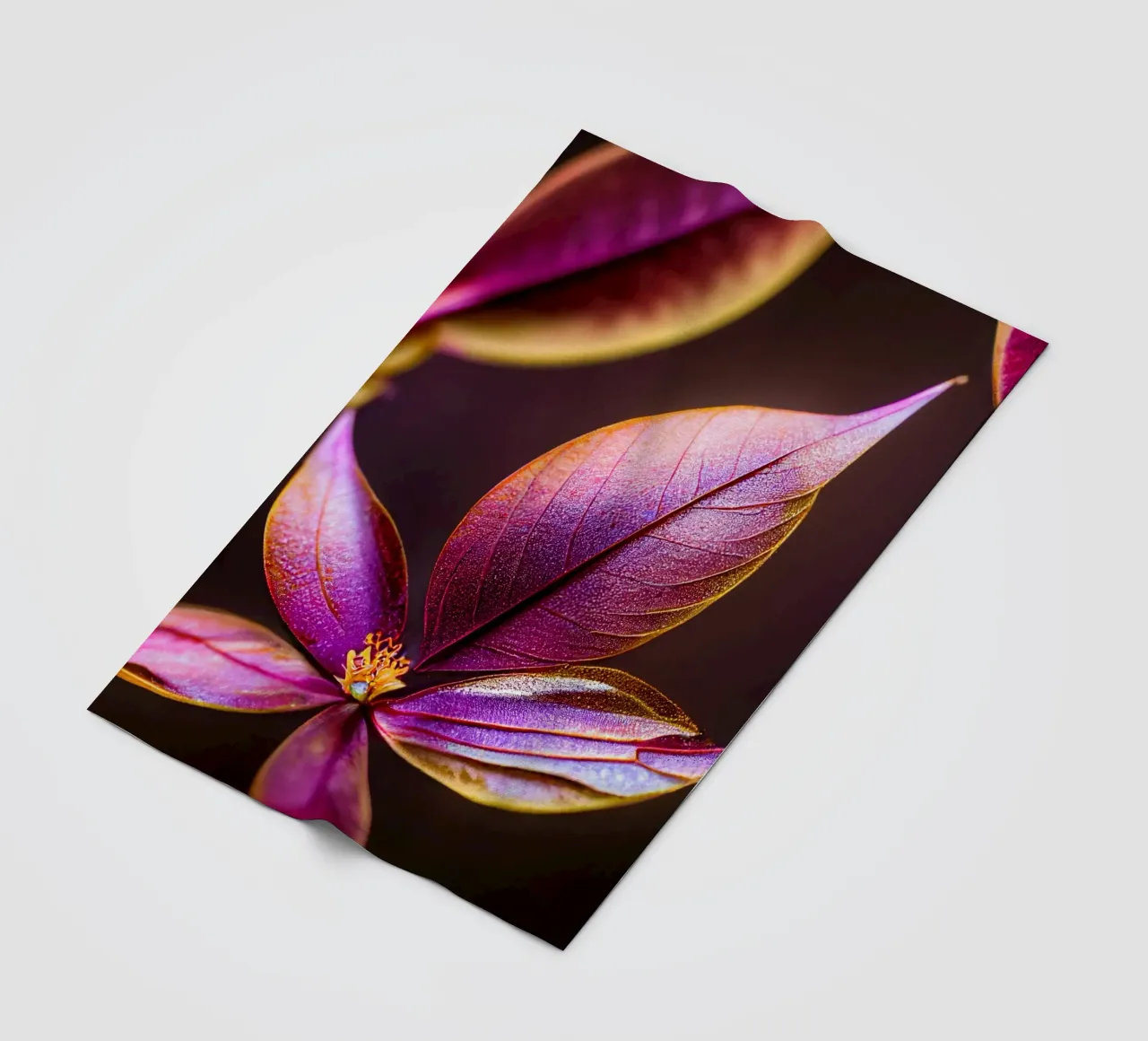 Macro Fiore di mirto comune coperta in pile da Bold Blooms