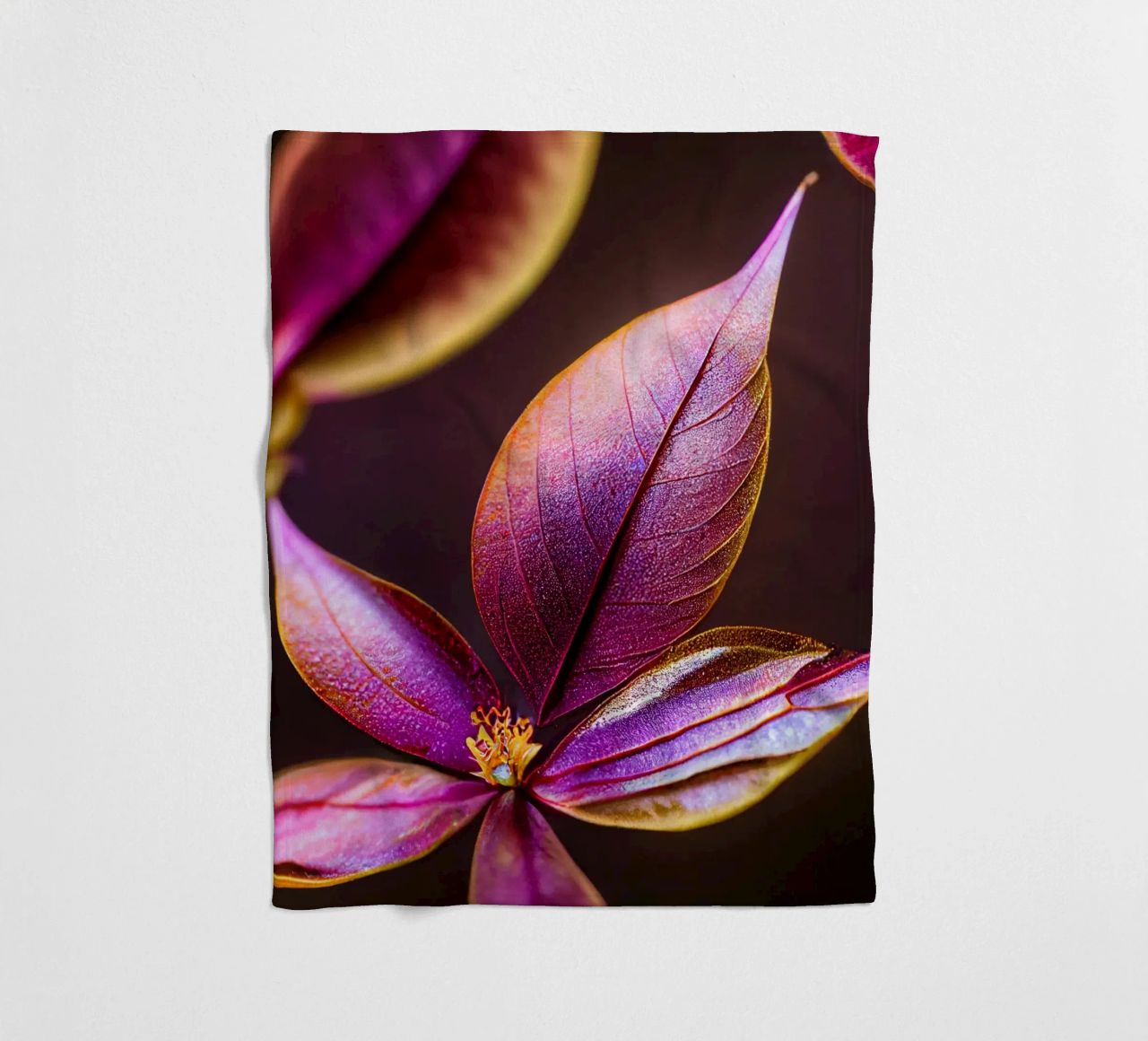 Macro Fiore di mirto comune coperta in pile da Bold Blooms