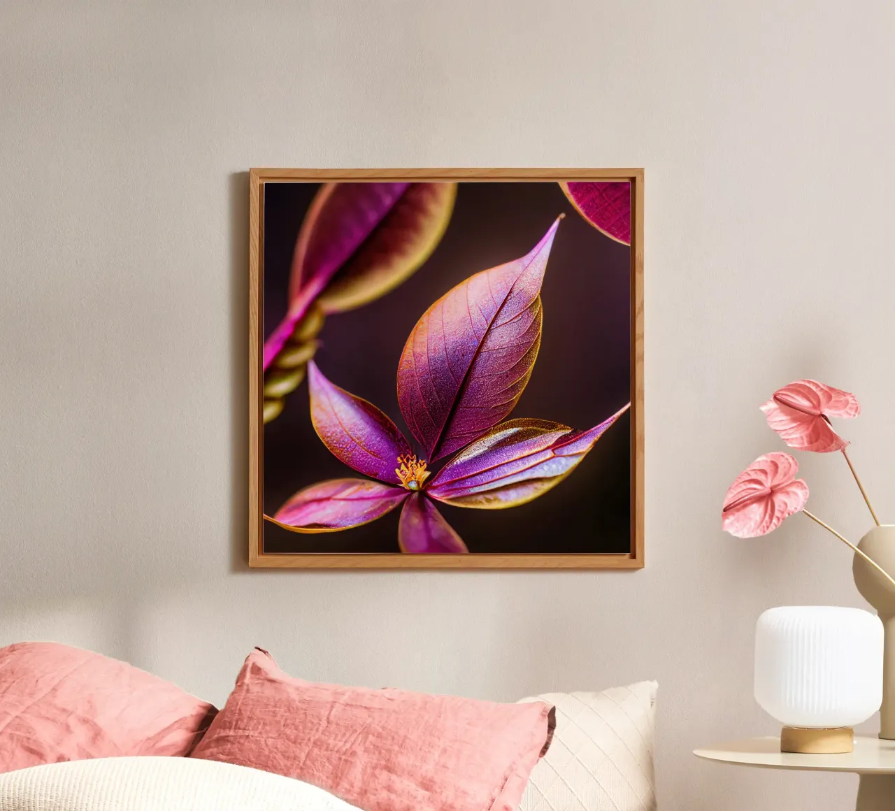 Macro Fiore di mirto comune alluminio dibond da Bold Blooms