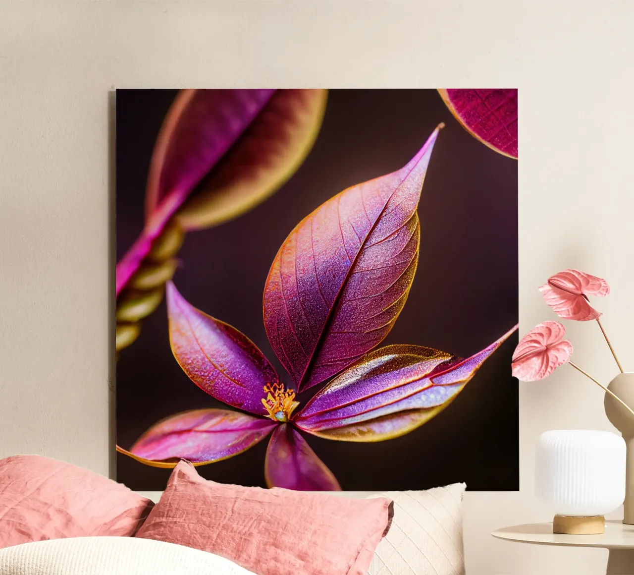 Macro Common Crape Myrtle Flower alu-dibond by Bold Blooms