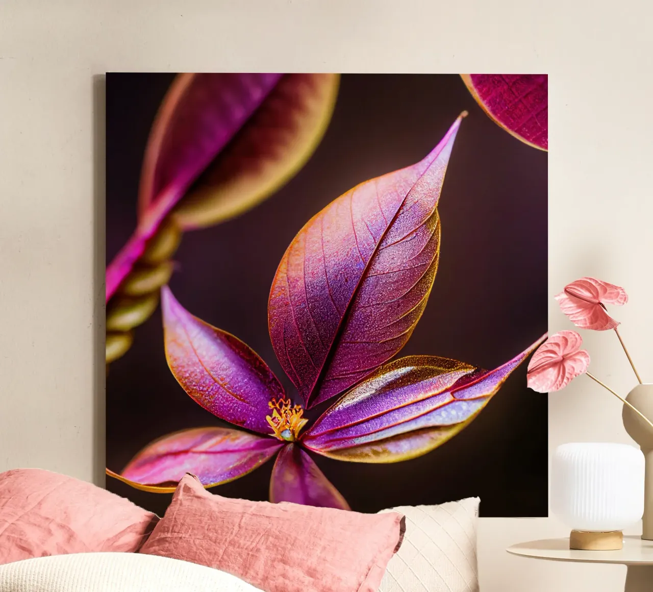 Macro Fiore di mirto comune tela da Bold Blooms