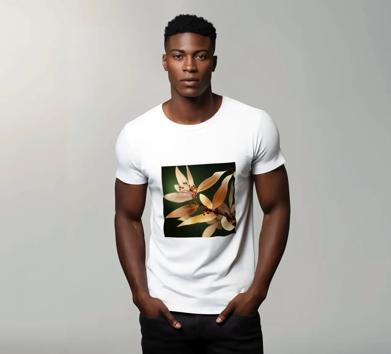 Macro Fiore di mirto comune t-shirt da Bold Blooms