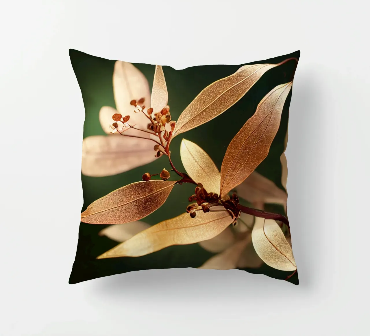 Macro Fiore di mirto comune cuscino da Bold Blooms