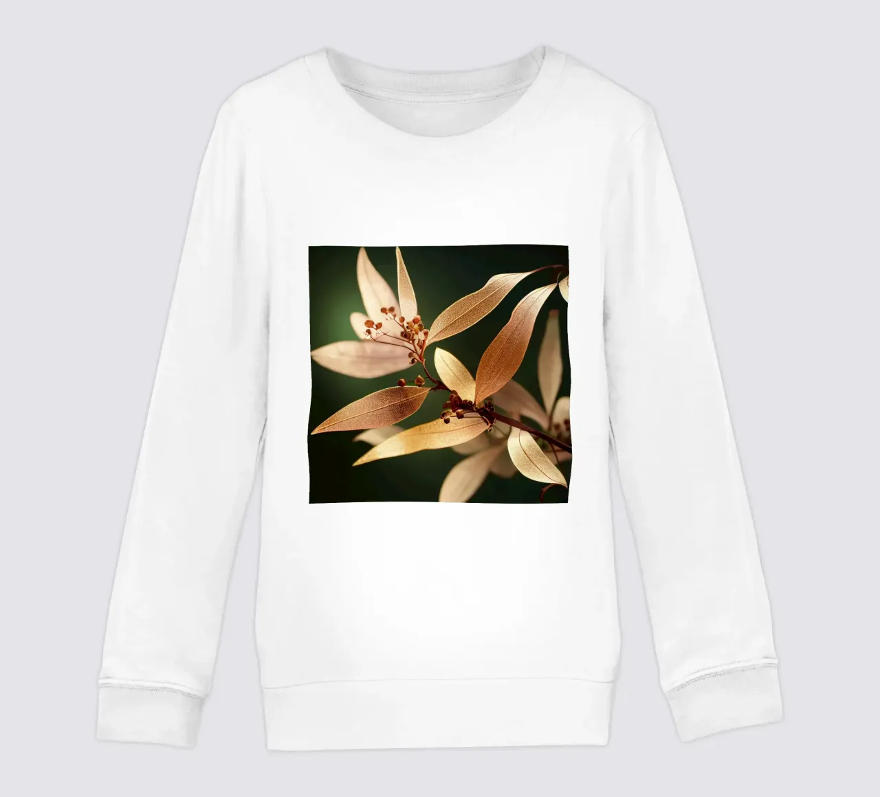 Macro Common Crape Myrtle Flower kids sweatshirt by Bold Blooms