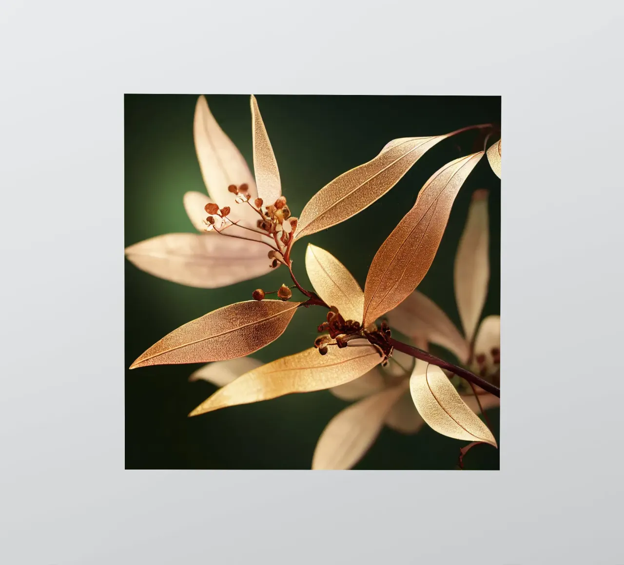 Macro Fiore di mirto comune adesivo da Bold Blooms