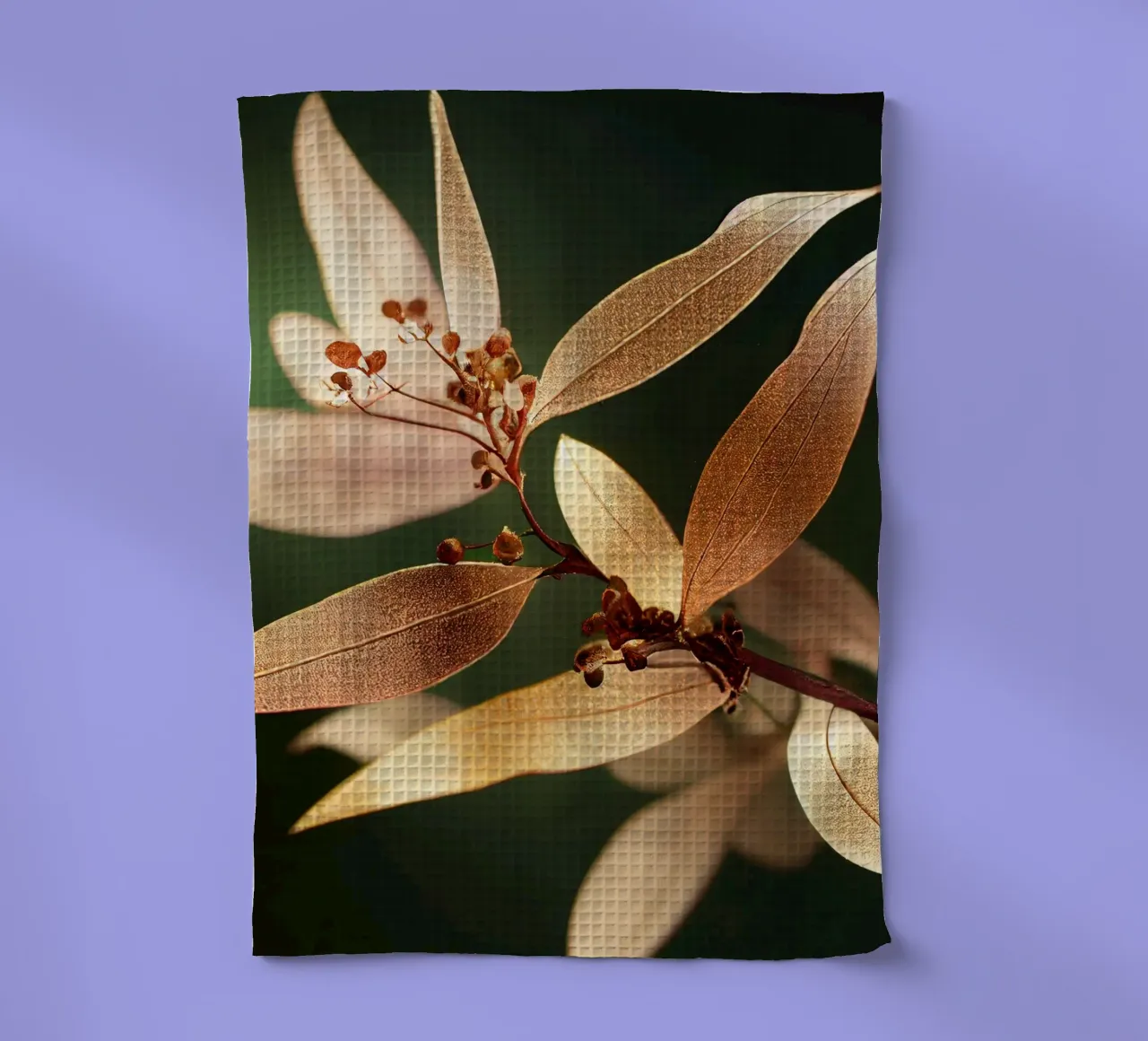 Macro Common Crape Myrtle Flower tea towel by Bold Blooms