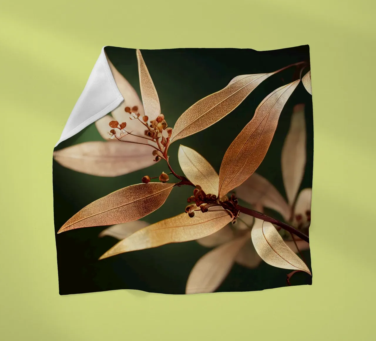 Macro Fiore di mirto comune coperta in pile da Bold Blooms