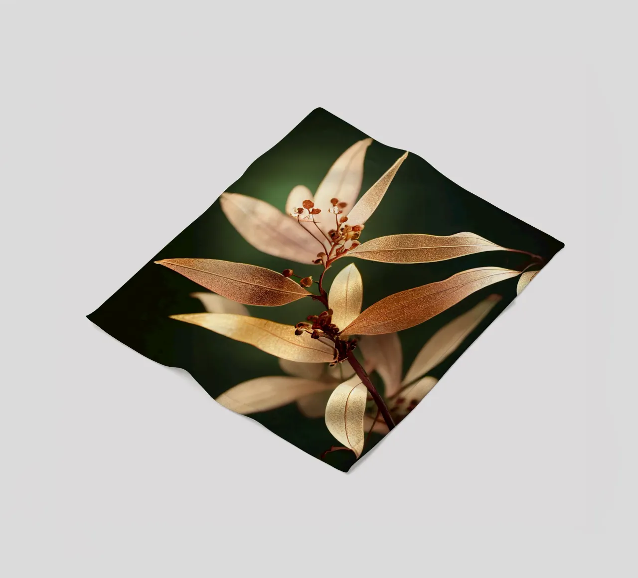Macro Fiore di mirto comune coperta in pile da Bold Blooms