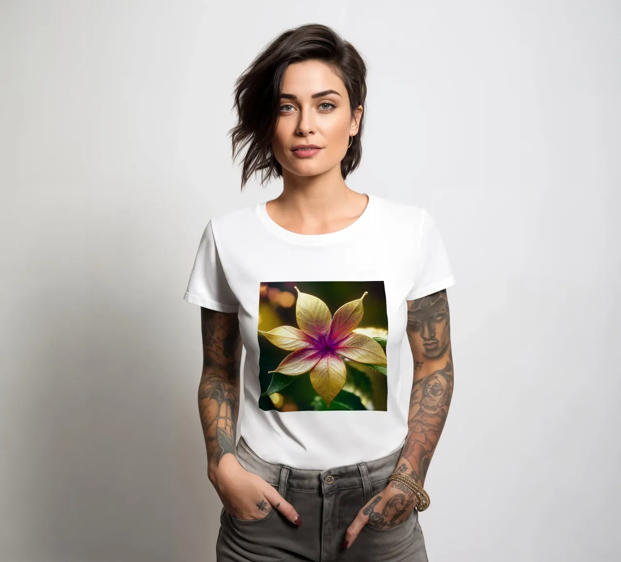 Macro Fiore di lantana comune t-shirt da donna da Bold Blooms
