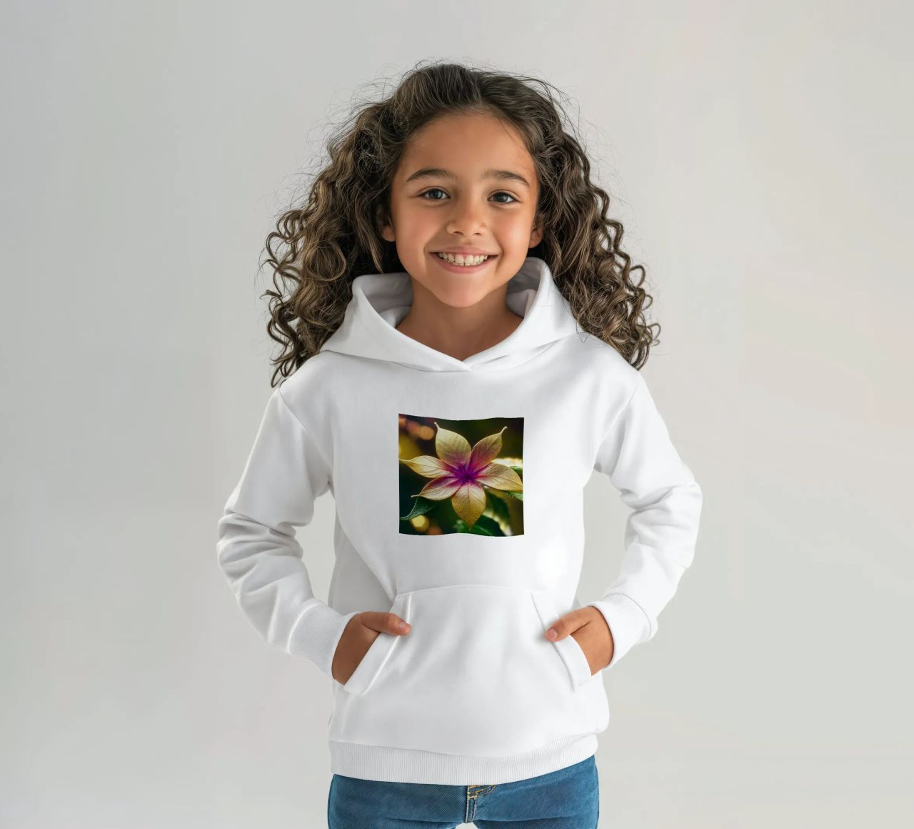 Macro Fiore di lantana comune felpa bambino con cappuccio da Bold Blooms