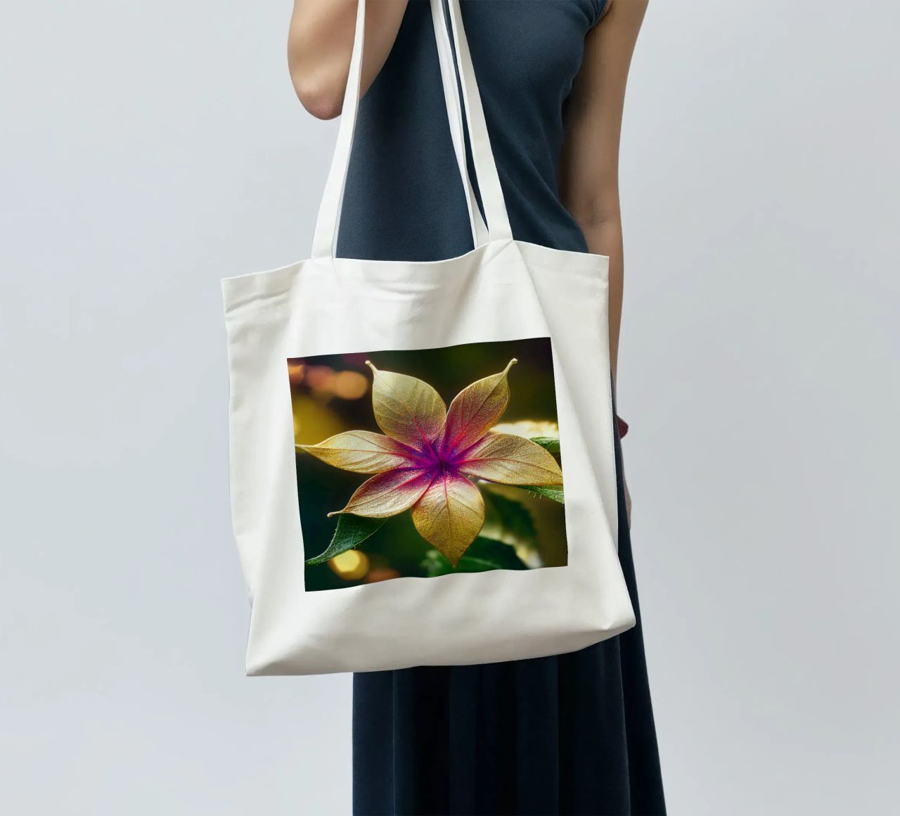 Macro Fiore di lantana comune borsa in juta da Bold Blooms