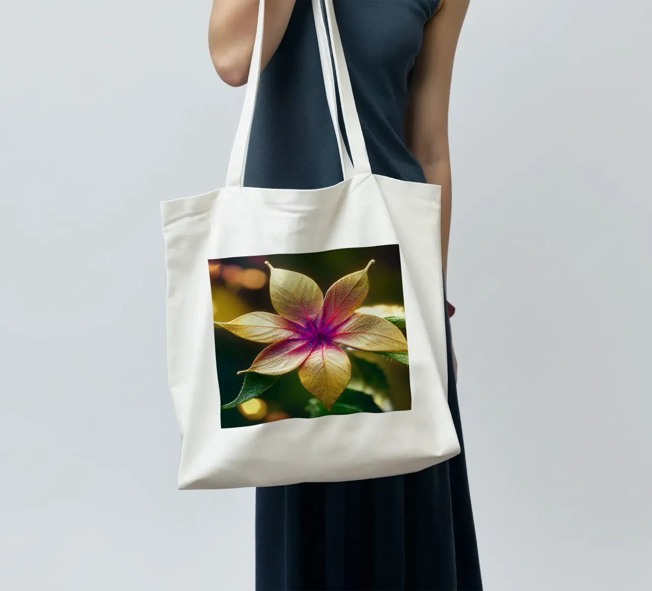 Macro Fiore di lantana comune borsa in juta da Bold Blooms