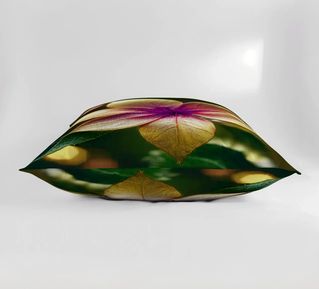 Macro Common Lantana Flower decorative cushion by Bold Blooms