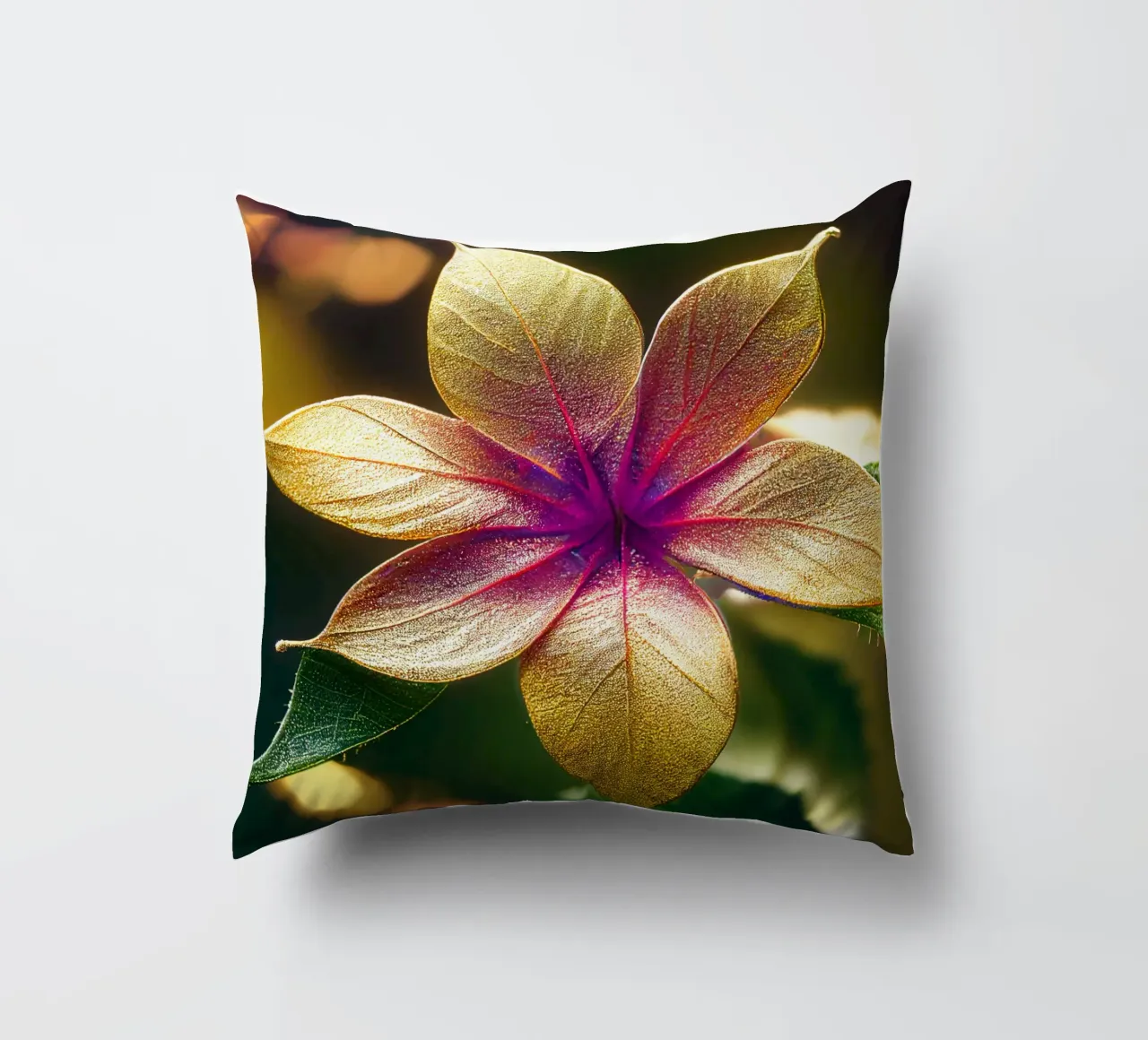 Macro Fleur de Lantana coussin de Bold Blooms