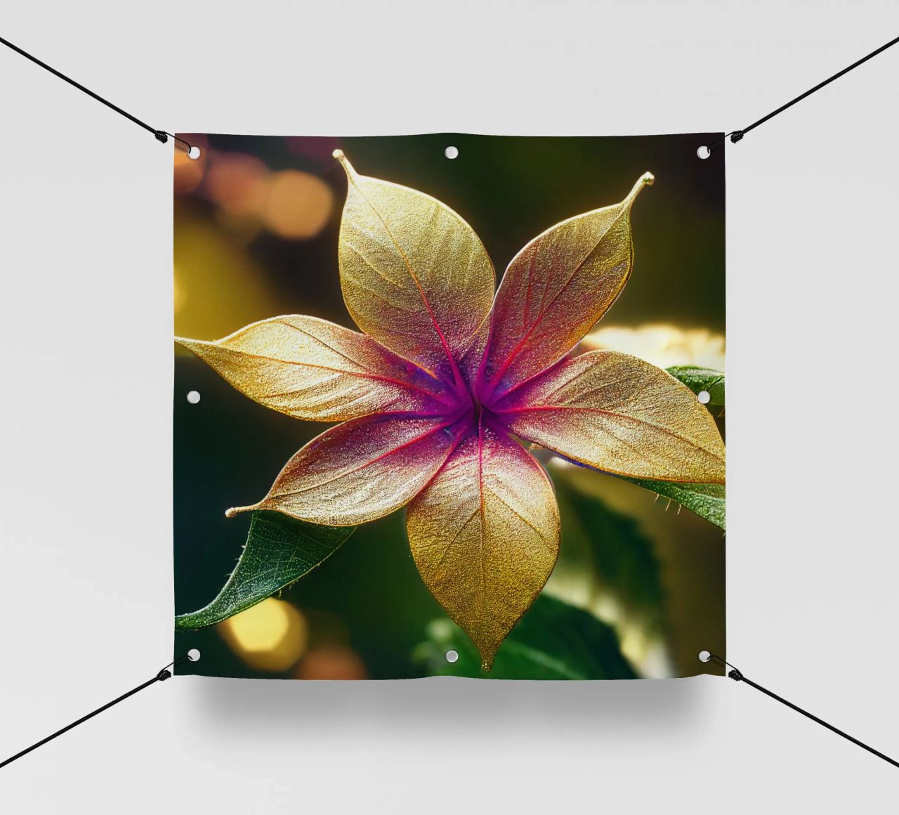 Macro Fiore di lantana comune telo in pvc da Bold Blooms