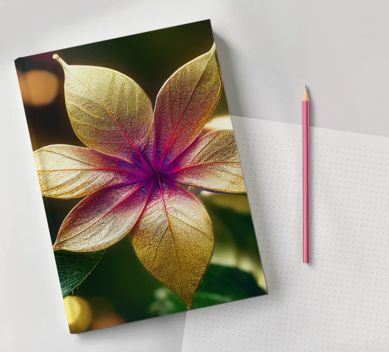 Makro Gewöhnliche Lantana-Blume Notizbuch von Bold Blooms
