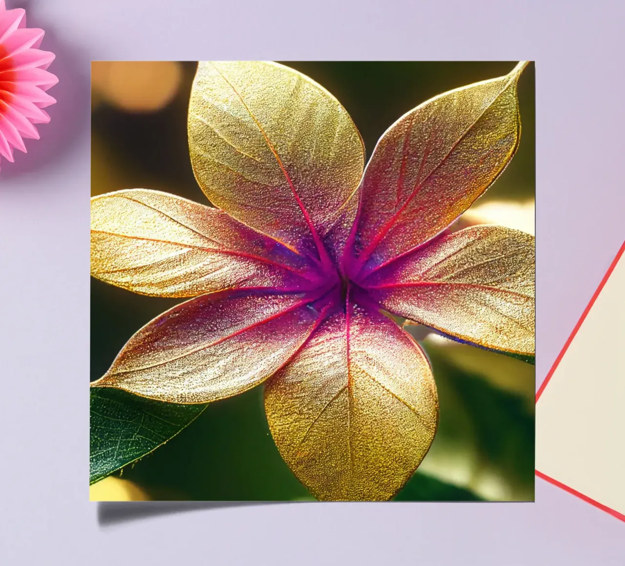 Macro Fiore di lantana comune foglio adesivo da Bold Blooms