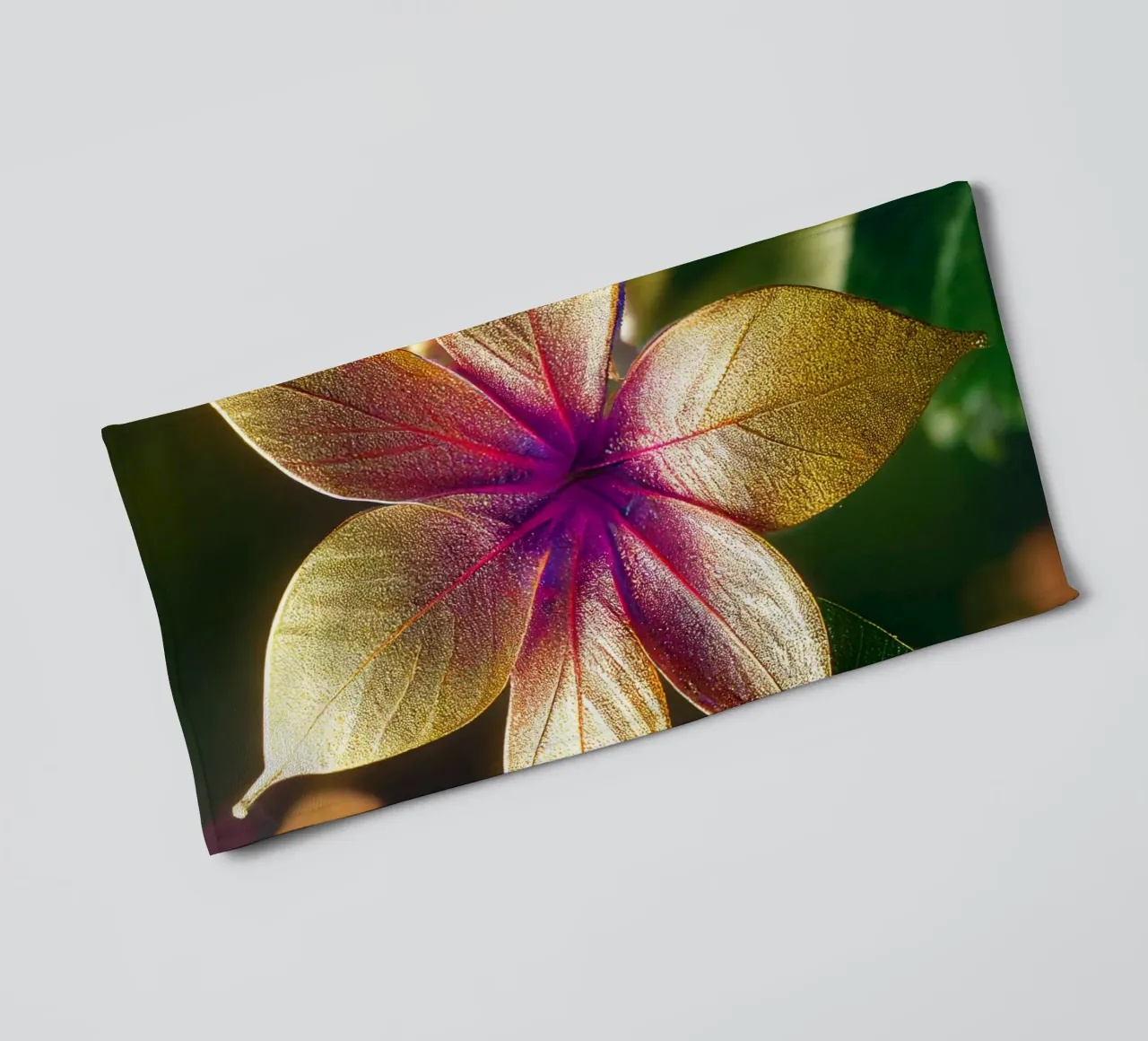 Macro Common Lantana Flower towel by Bold Blooms
