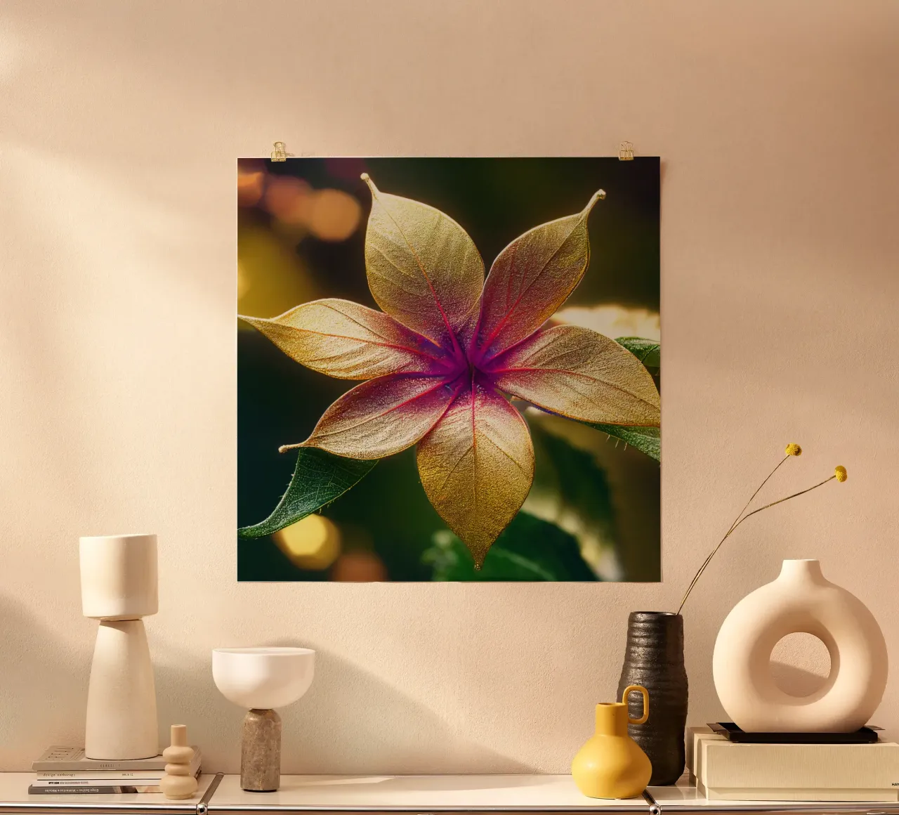 Macro Gewone Lantanabloem poster van Bold Blooms