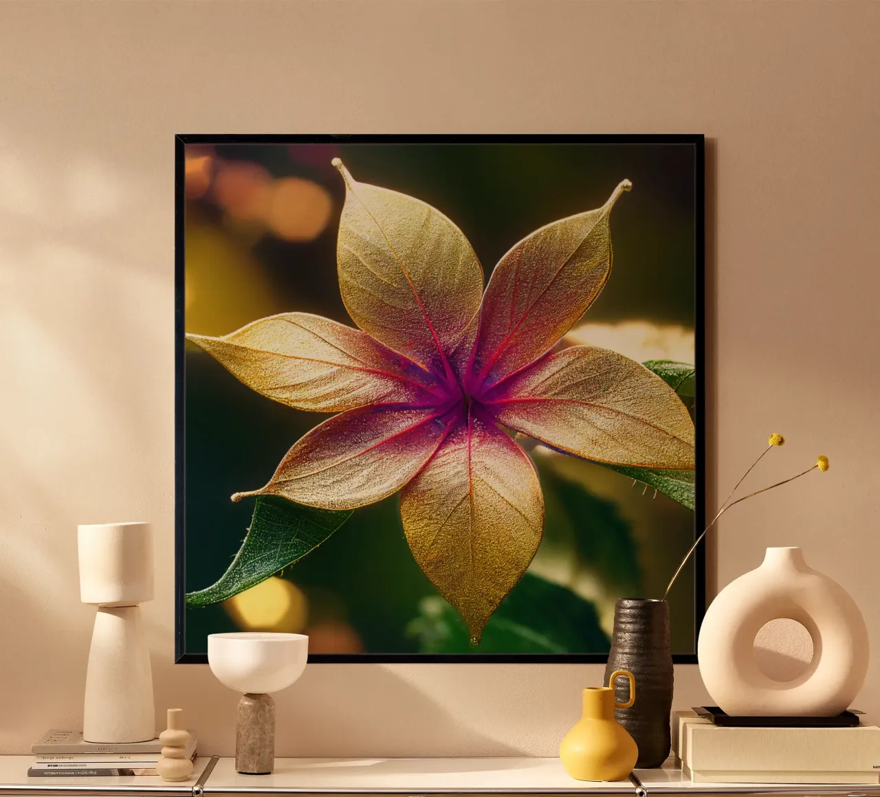 Macro Gewone Lantanabloem poster van Bold Blooms