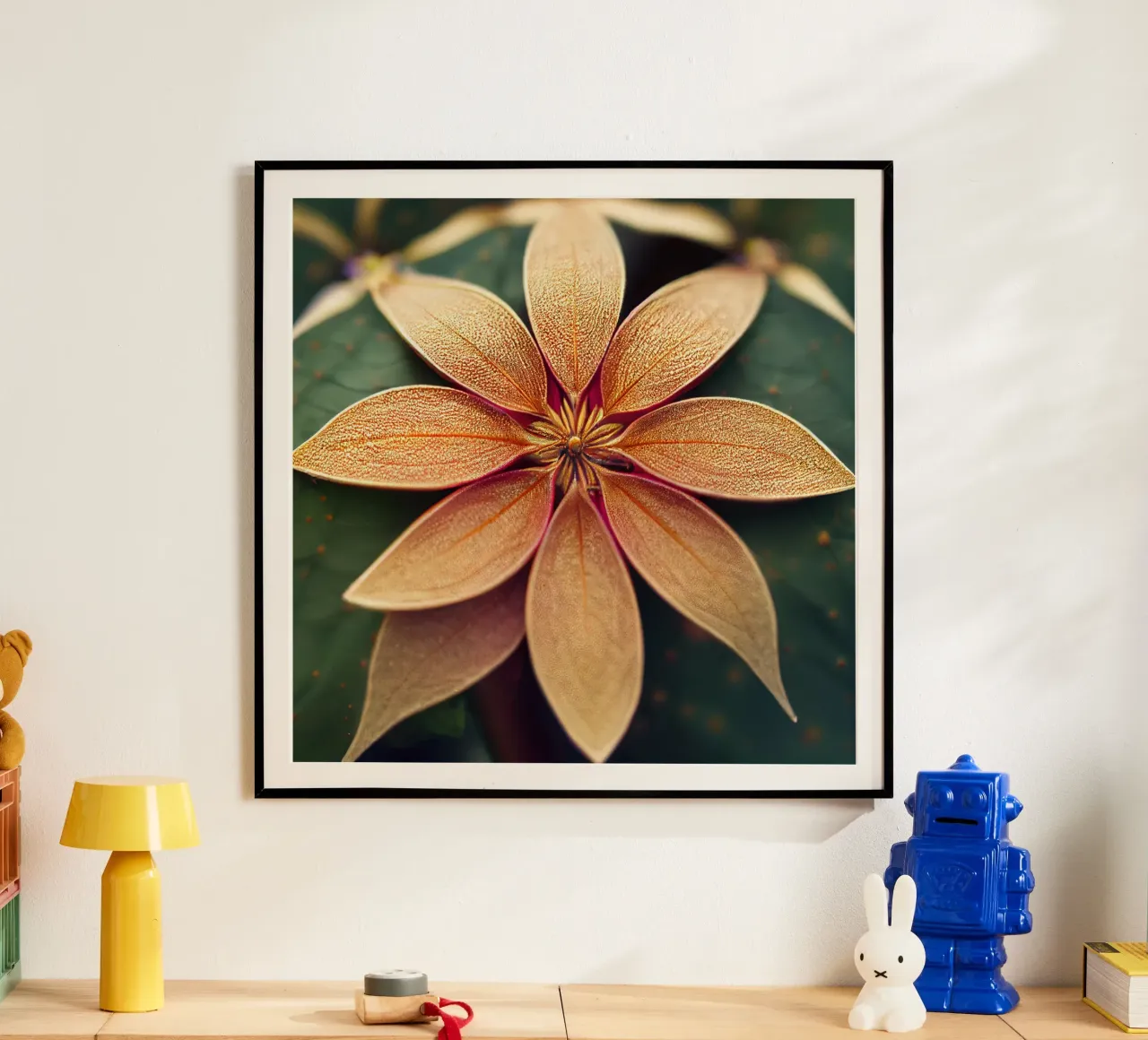 Macro Fiore di lantana comune poster con telaio in plastica da Bold Blooms