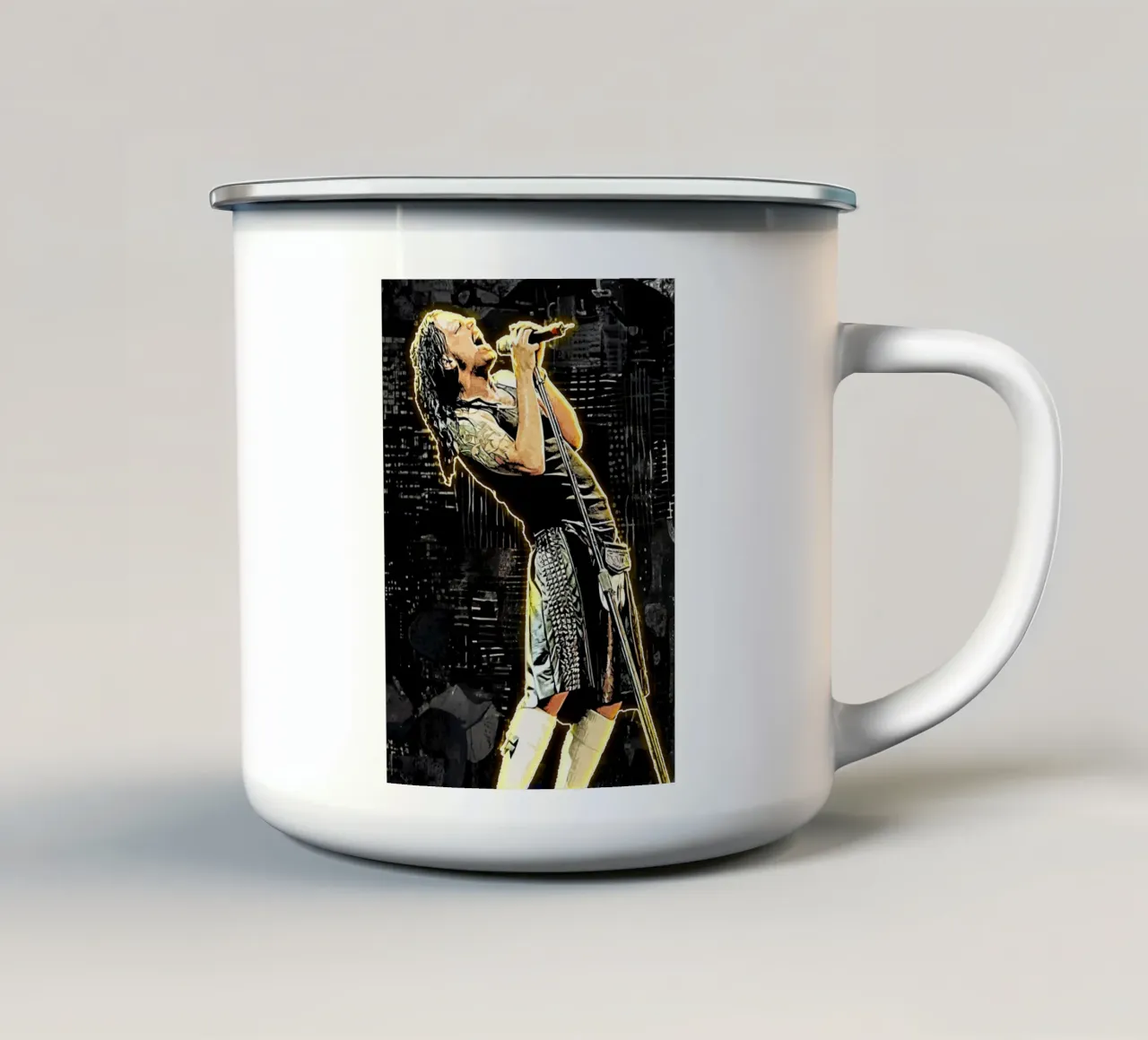 Arte di Jonathan Davis tazza in smalto da neonartroom