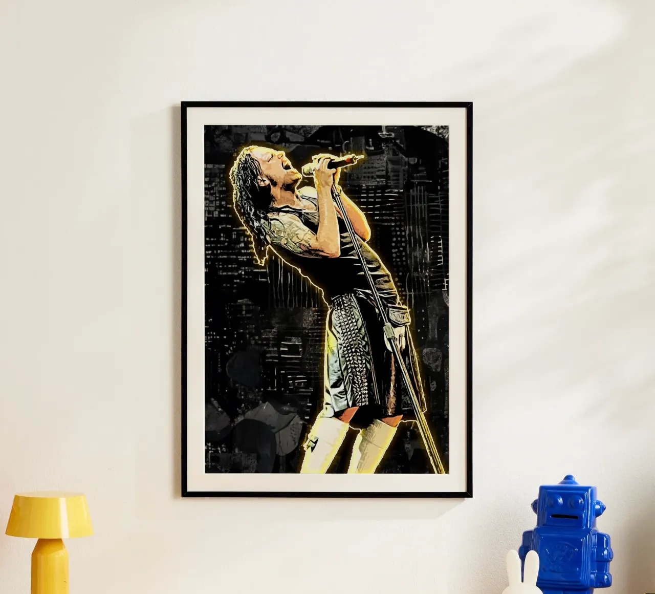 Arte di Jonathan Davis poster con telaio in legno da neonartroom