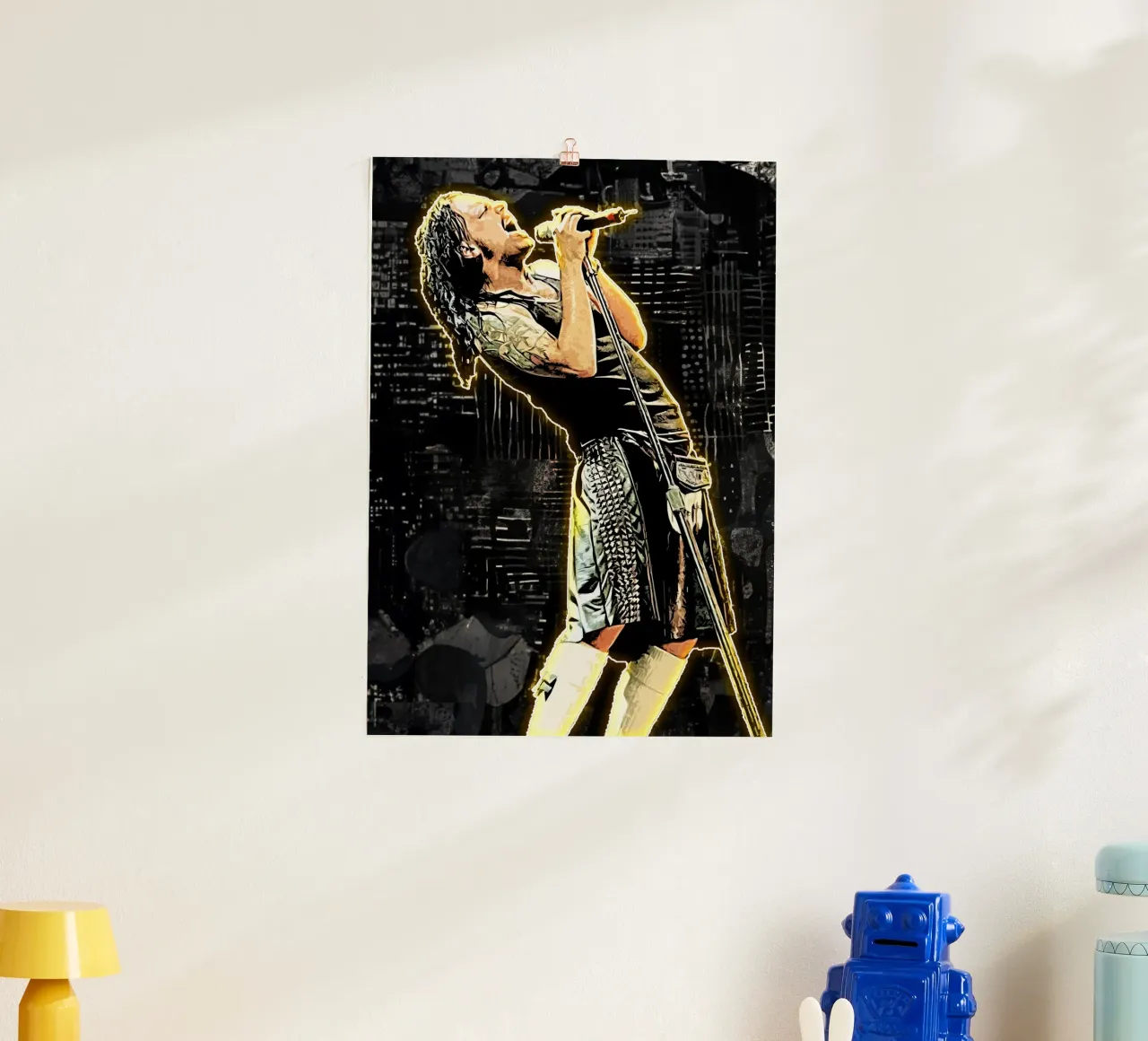 Arte di Jonathan Davis poster con telaio in legno da neonartroom