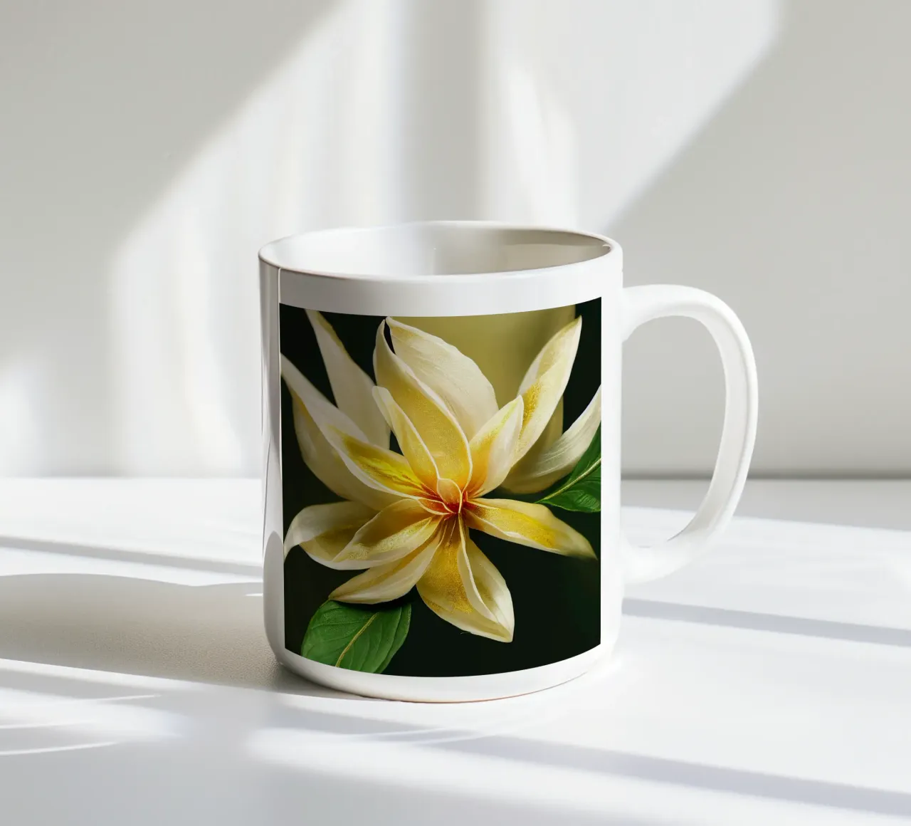 Macro fiore di gelsomino crapa tazza in ceramica da Bold Blooms