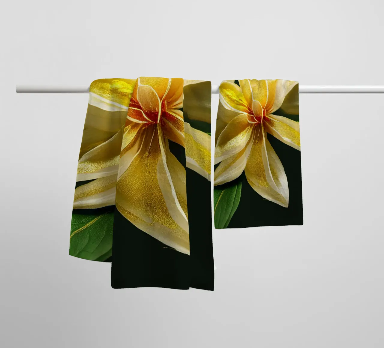 Macro fiore di gelsomino crapa asciugamano da bagno da Bold Blooms