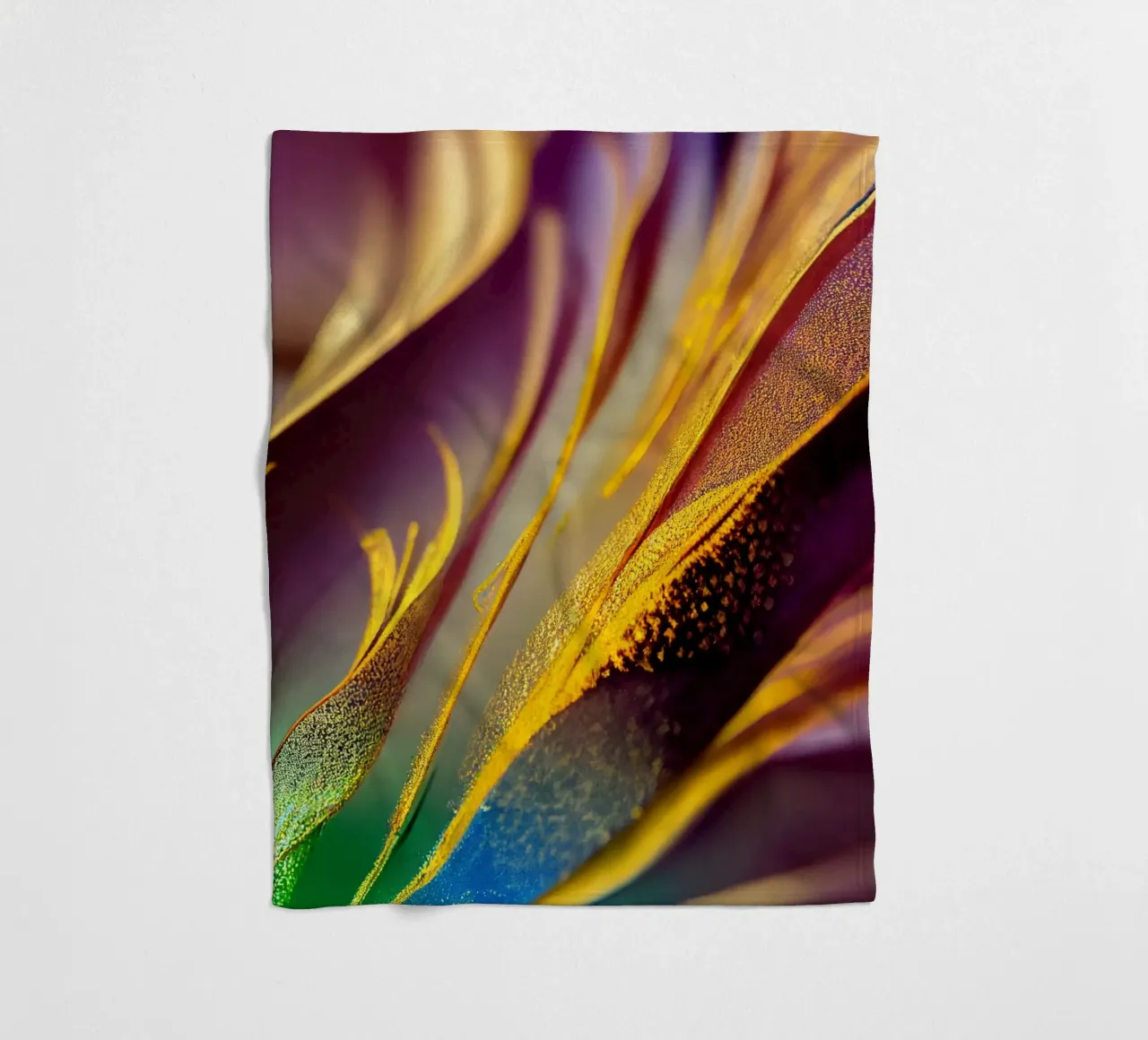Macro Corona di fiori coperta in pile da Bold Blooms