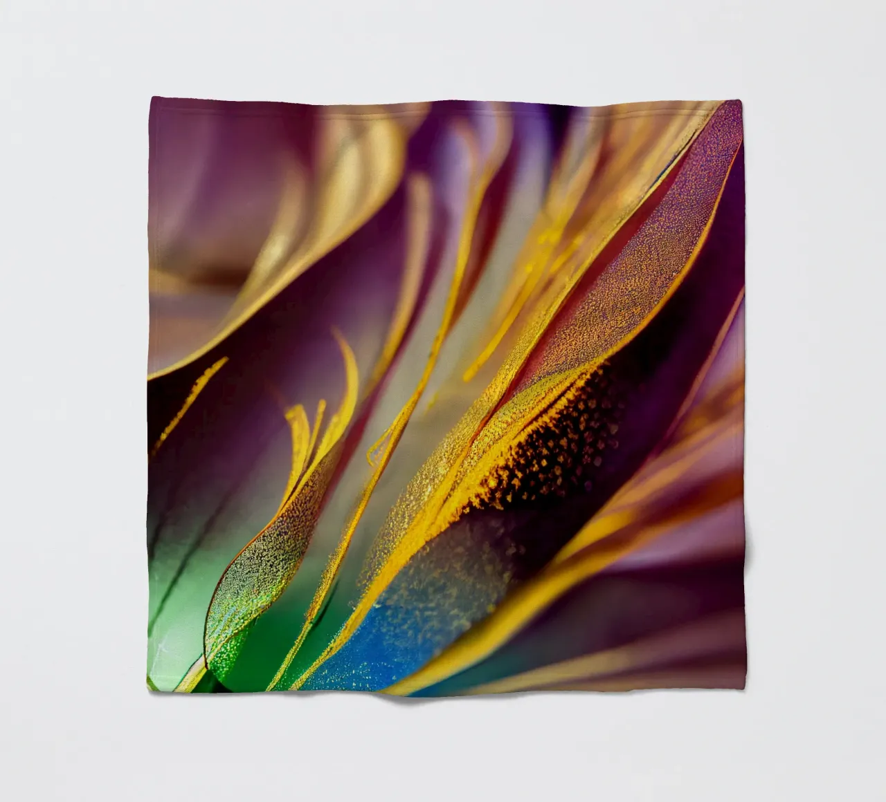 Macro Corona di fiori coperta in pile da Bold Blooms