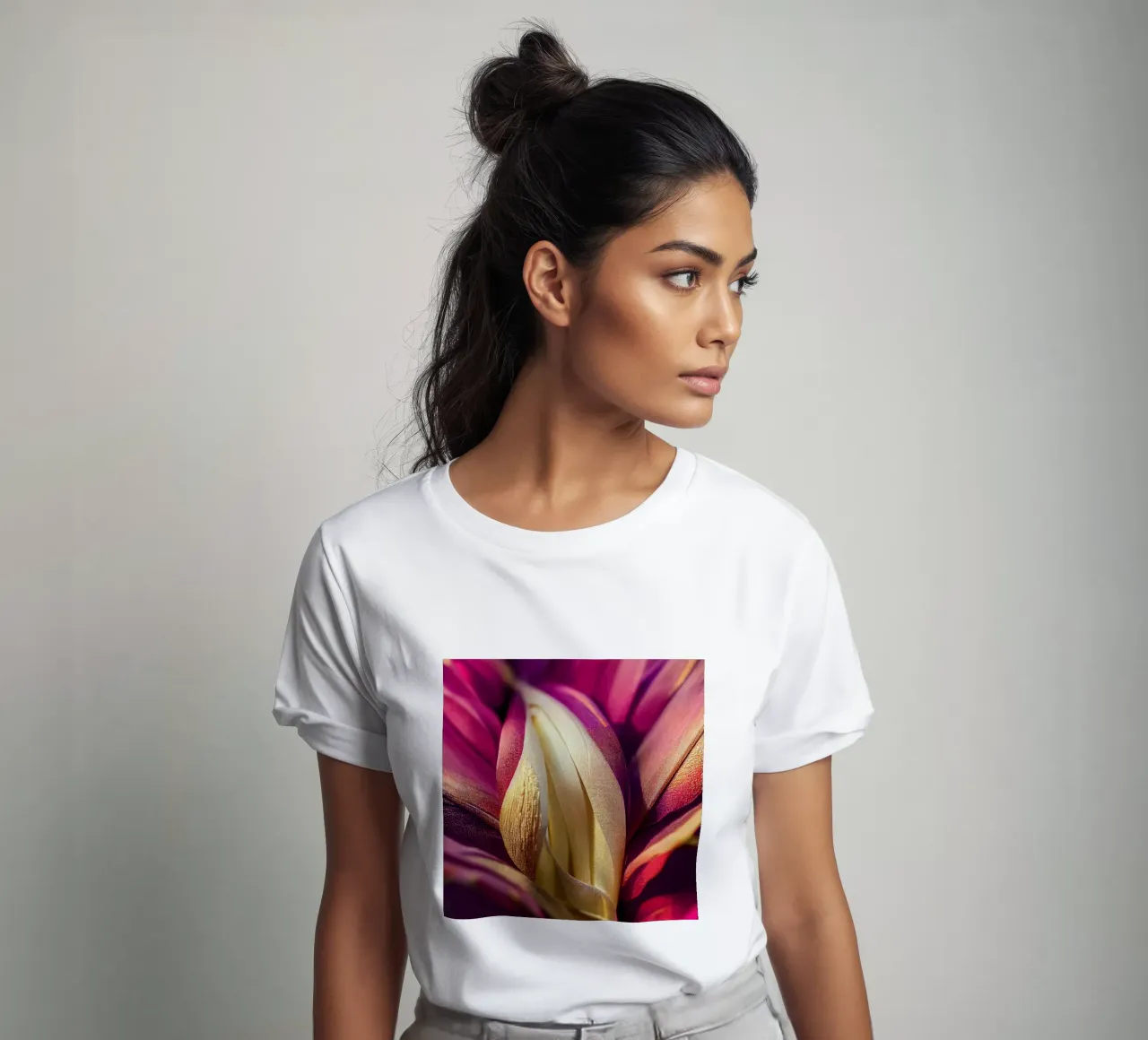 Macro fiore di Dahila t-shirt da Bold Blooms