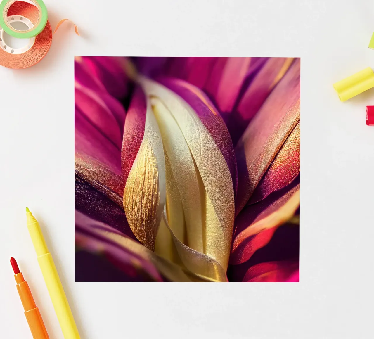Macro fiore di Dahila adesivo da Bold Blooms