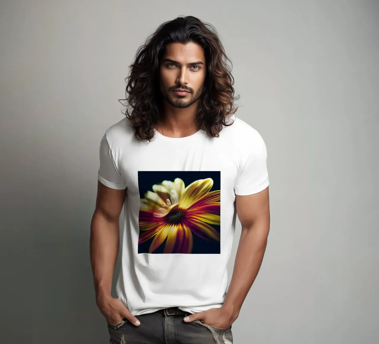 Macro margherita t-shirt da Bold Blooms