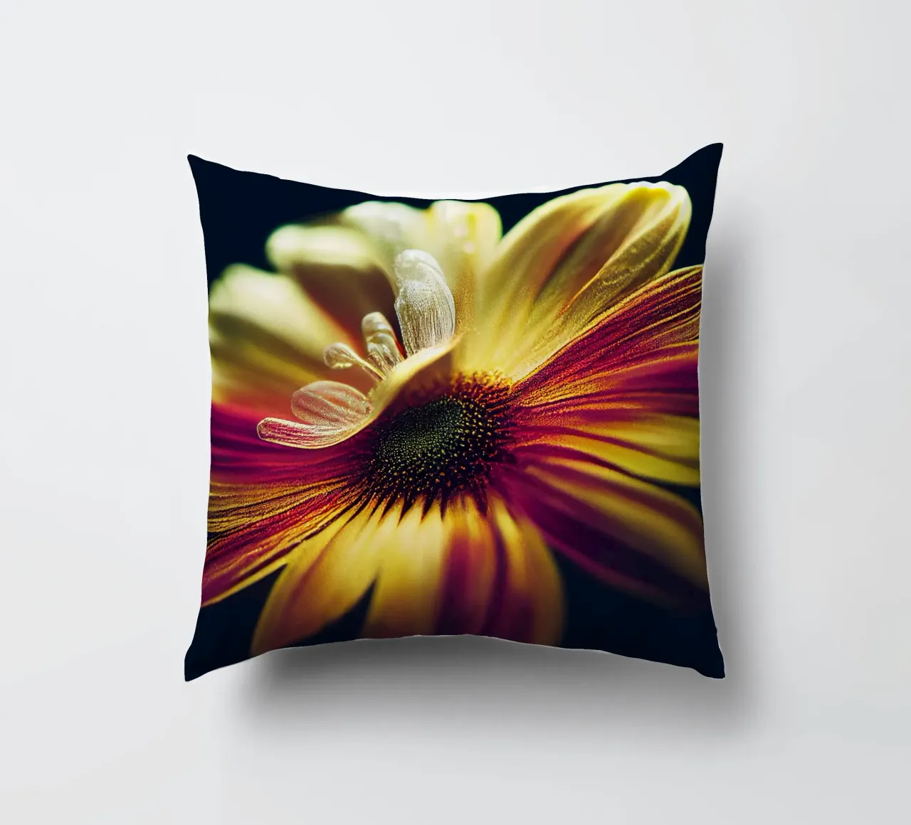 Macro margherita cuscino da Bold Blooms