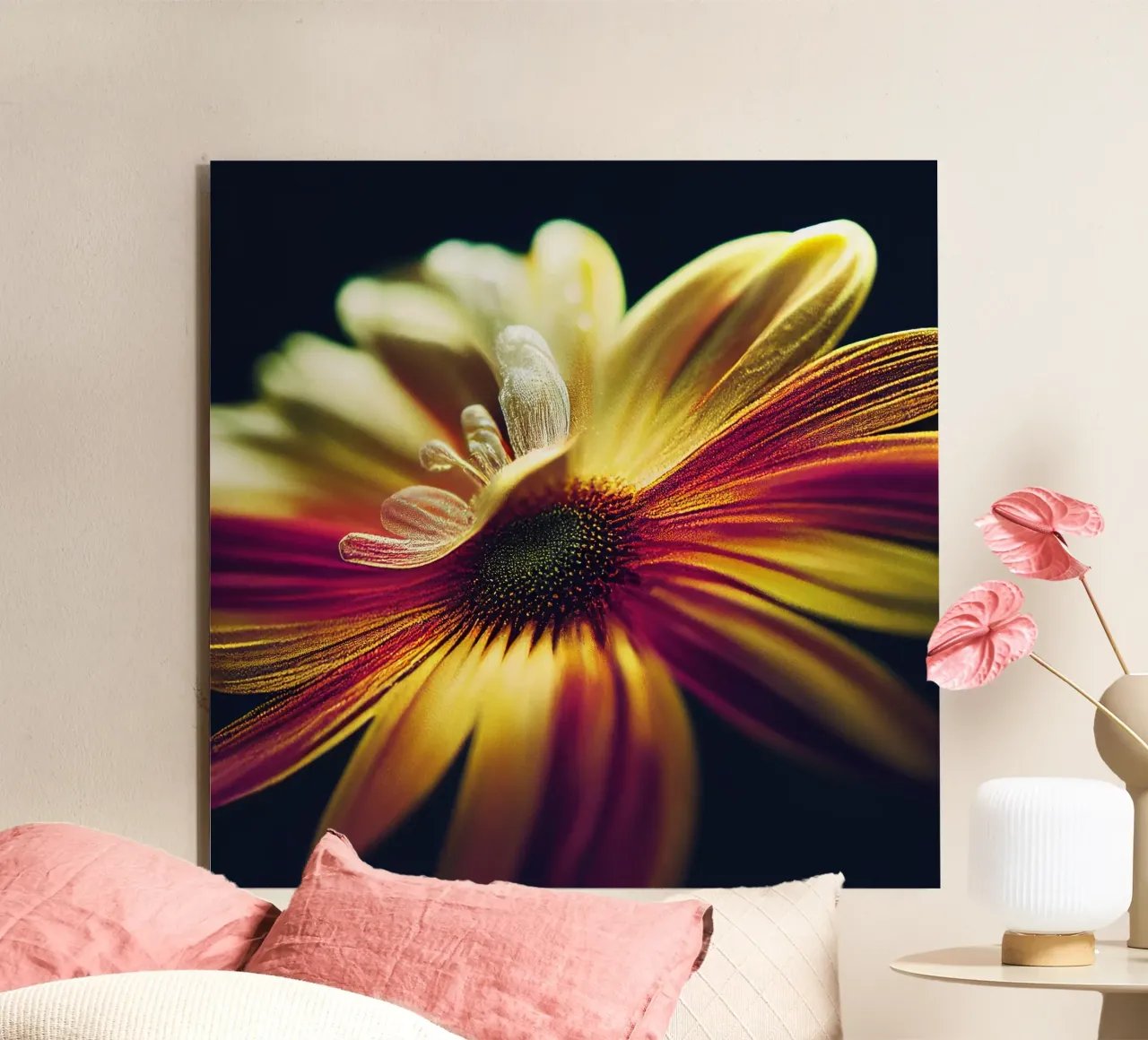 Macro margherita alluminio dibond da Bold Blooms