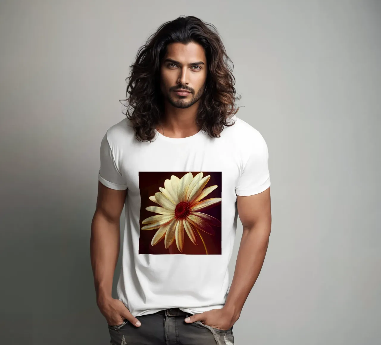 Macro margherita t-shirt da Bold Blooms