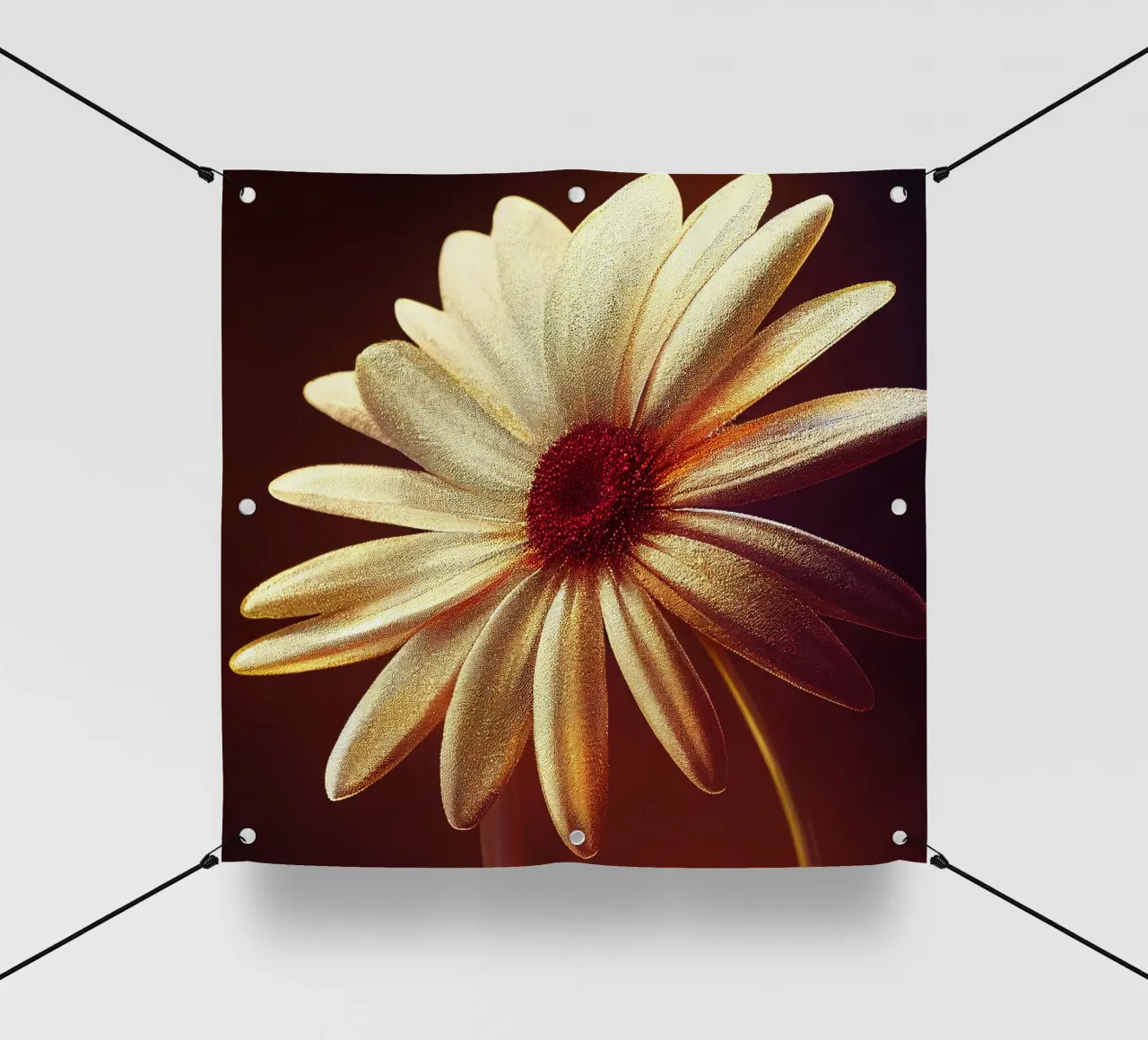Macro margherita telo in pvc da Bold Blooms