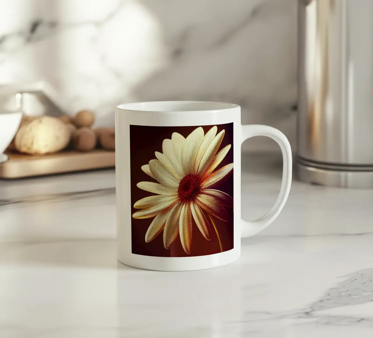 Macro margherita tazza in ceramica da Bold Blooms