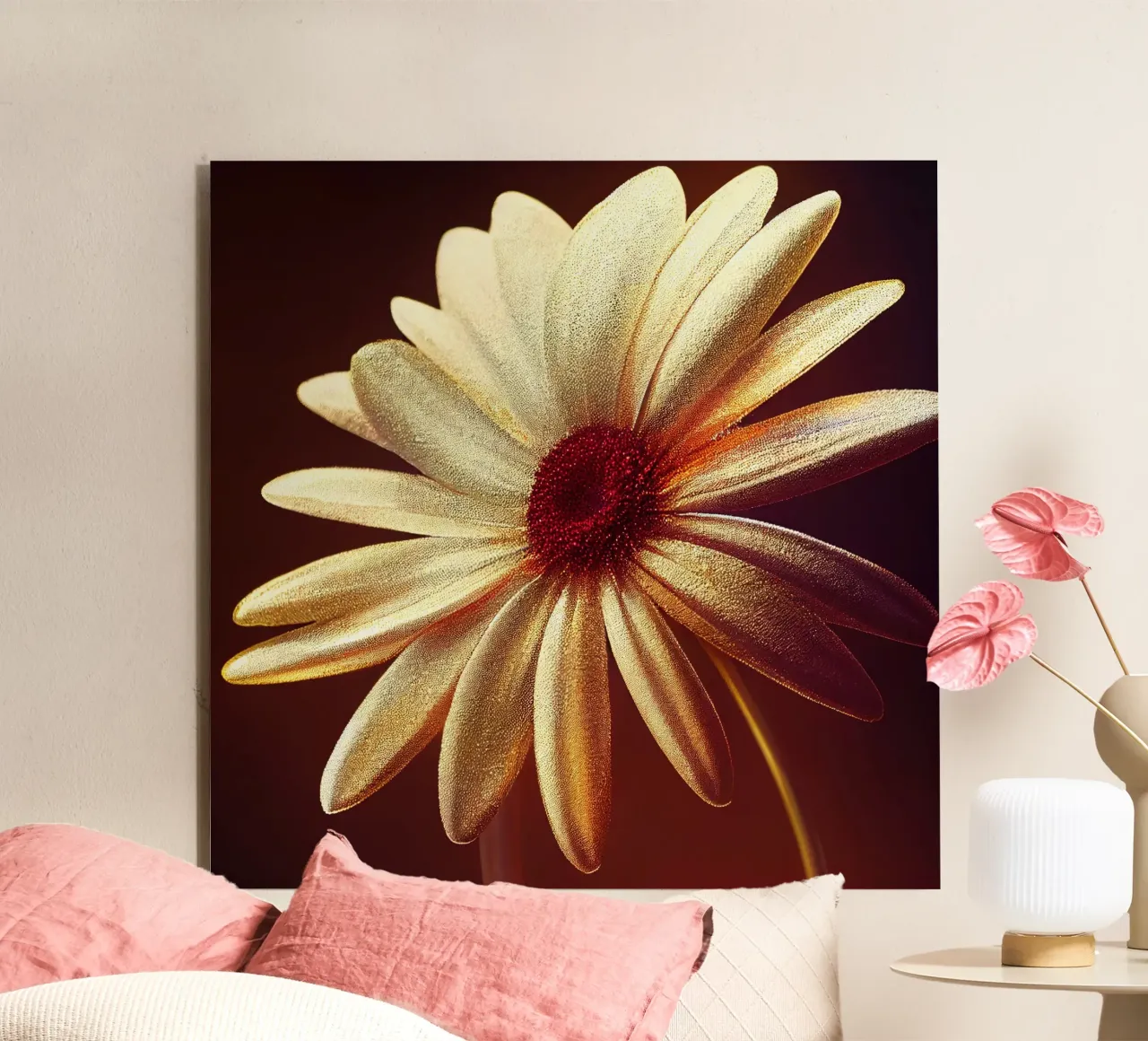 Macro margherita alluminio dibond da Bold Blooms