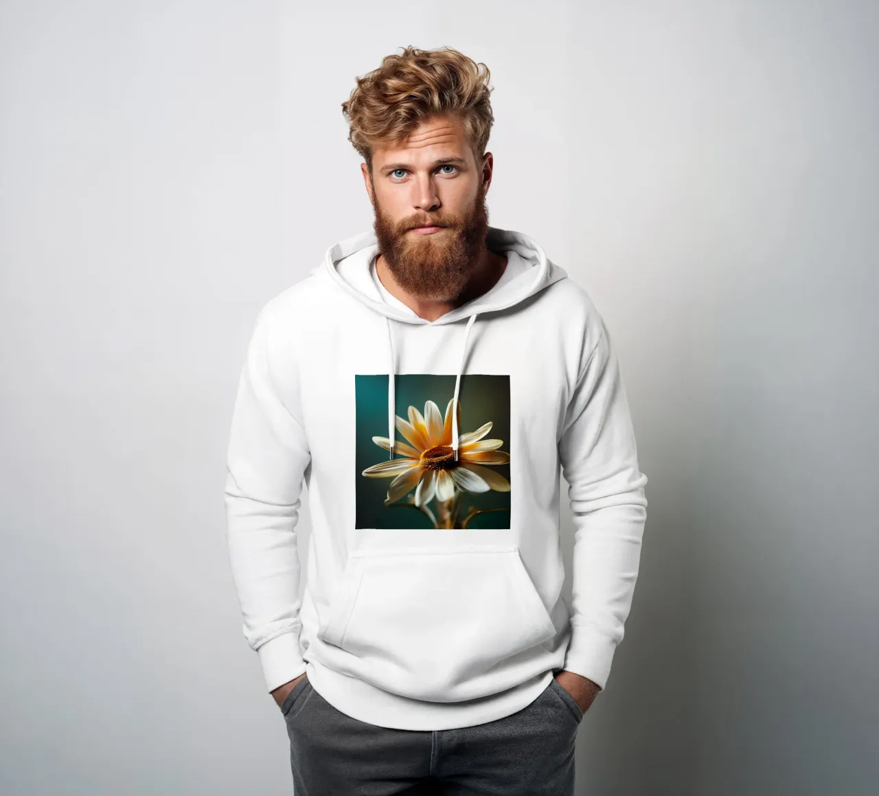 Macro margherita felpa con cappuccio da Bold Blooms