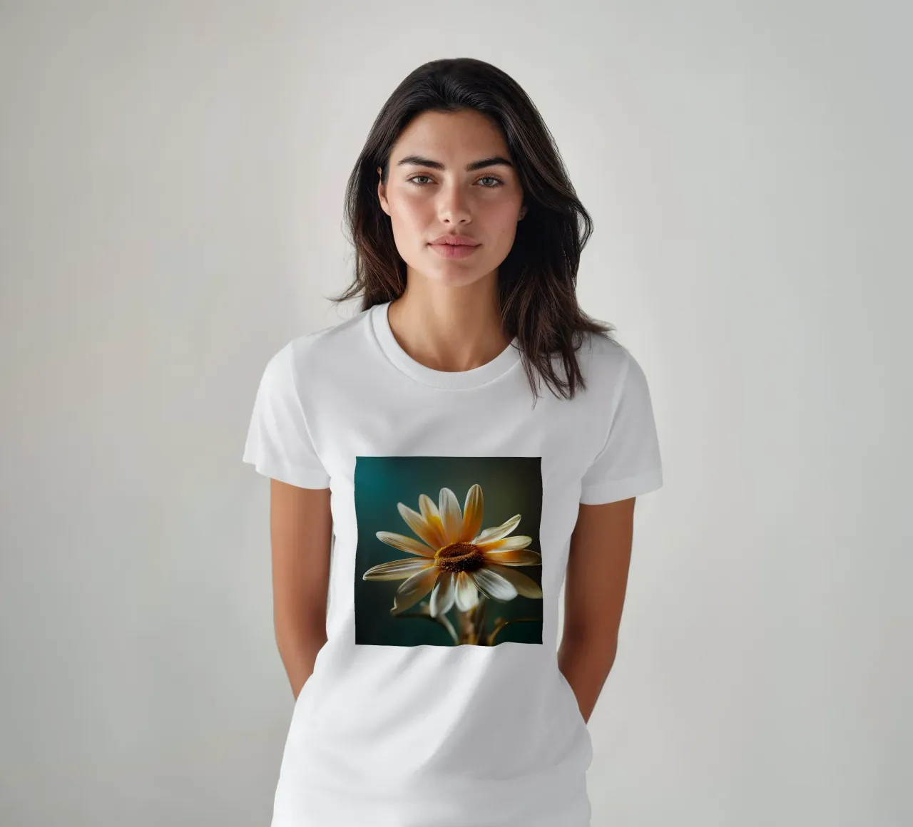 Macro margherita t-shirt da Bold Blooms