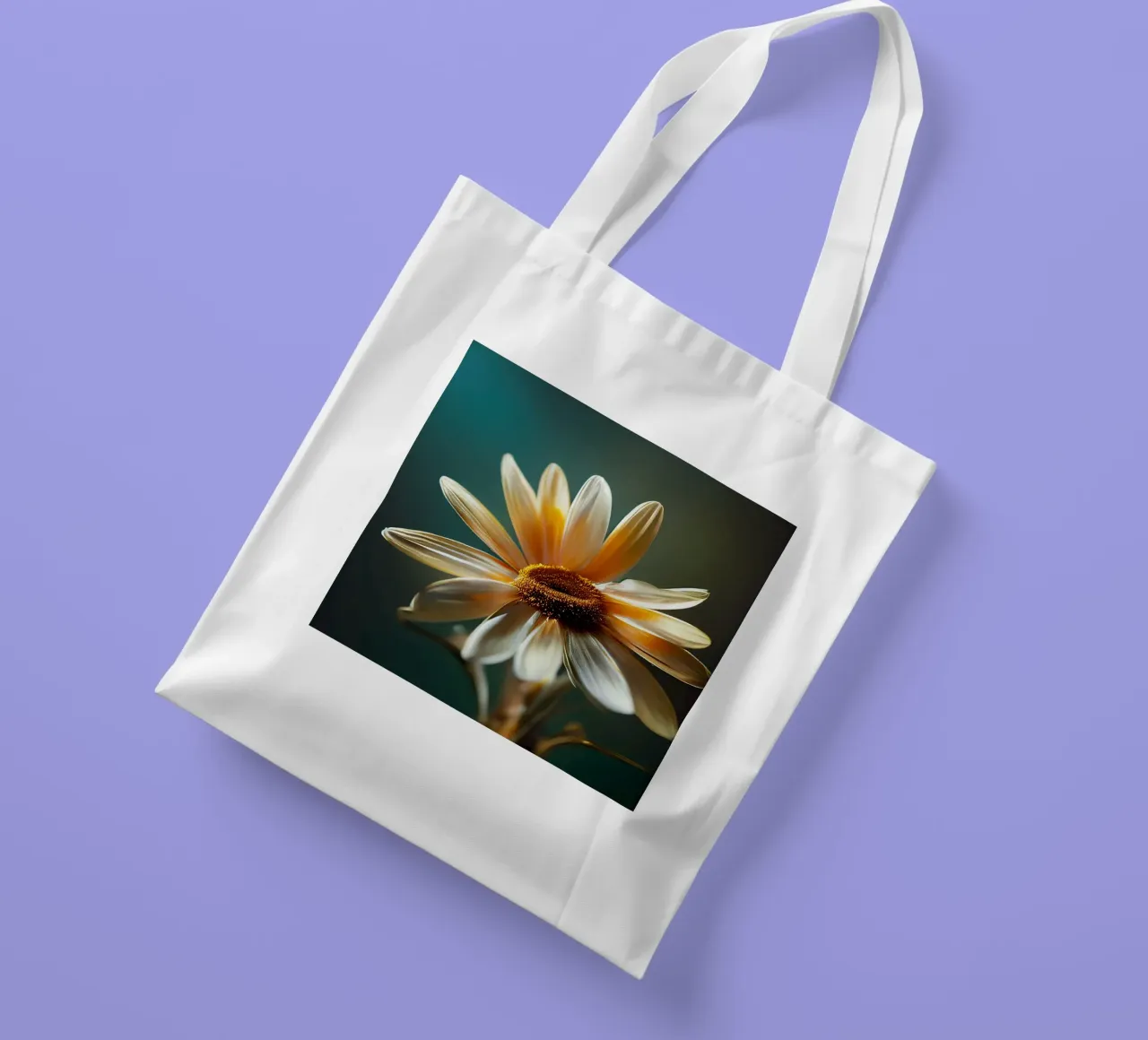 Macro margherita borsa in juta da Bold Blooms