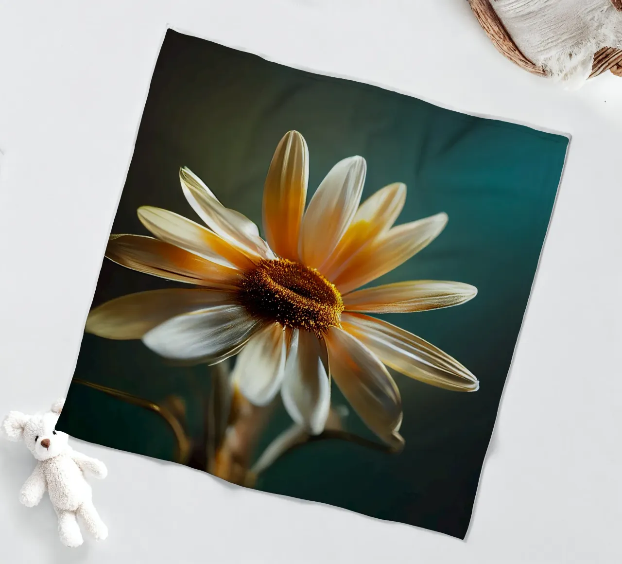 Macro margherita coperta in pile da Bold Blooms