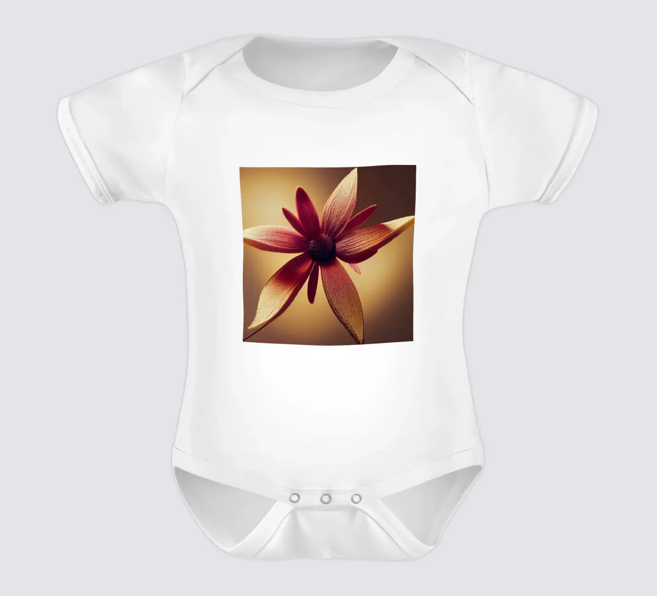 Macro fiore di margherita body neonato maniche corte da Bold Blooms