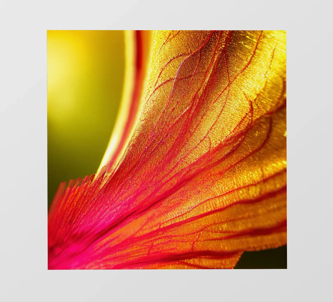 Makro Delonix Regia Blume PVC Plane von Bold Blooms